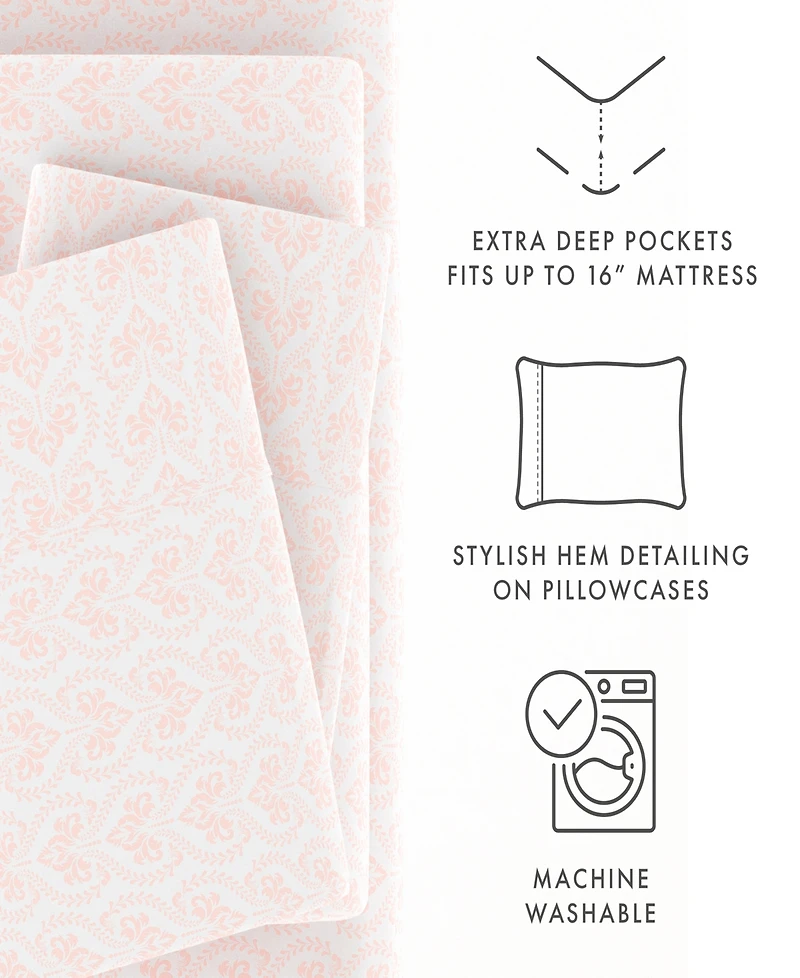 ienjoy Home The Boho & Beyond Premium Ultra Soft Pattern -Pc. Sheet Set
