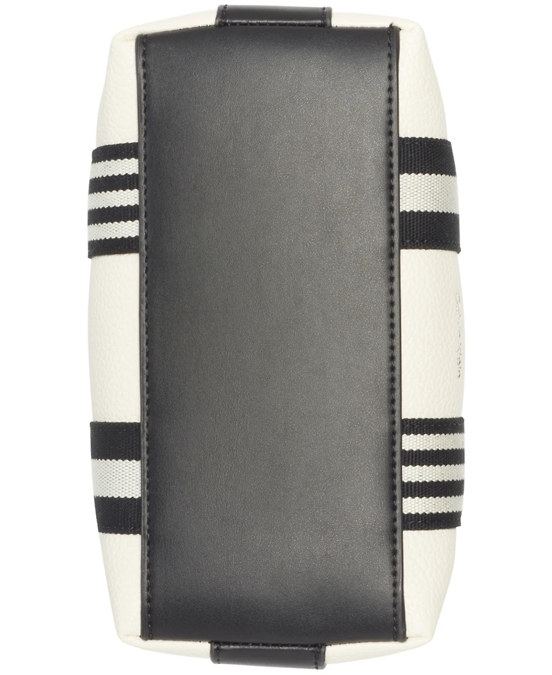 Calvin Klein Millie Triple Compartment Striped Crossbody with Coin Pouch
