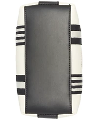 Calvin Klein Millie Triple Compartment Striped Crossbody with Coin Pouch
