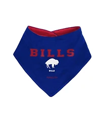 Newborn and Infant Boys Girls Mitchell & Ness Royal, Red Buffalo Bills Throwback Bodysuit Bib Booties Three-Piece Set