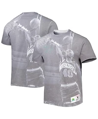 Men's Mitchell & Ness Shawn Kemp Heather Gray Seattle SuperSonics Above The Rim T-shirt