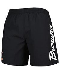 Men's Mitchell & Ness Black Cleveland Browns Team Essentials Nylon Shorts