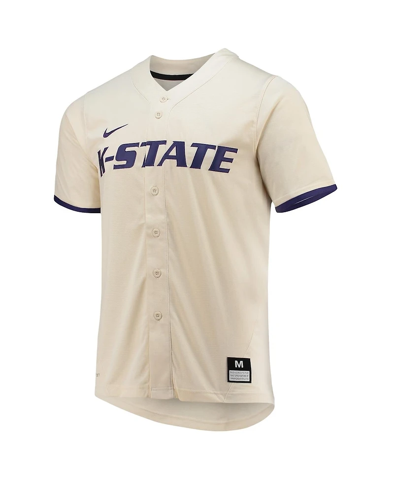 Nike Men's Natural Kansas State Wildcats Replica Baseball Jersey