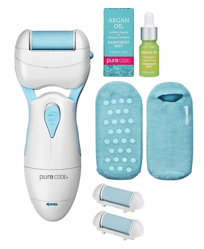 Purecode 3 Step Pedicare with Rainforest Mist Argan Oil Set, Socks 6-9, 4 Piece, Created For Macy's