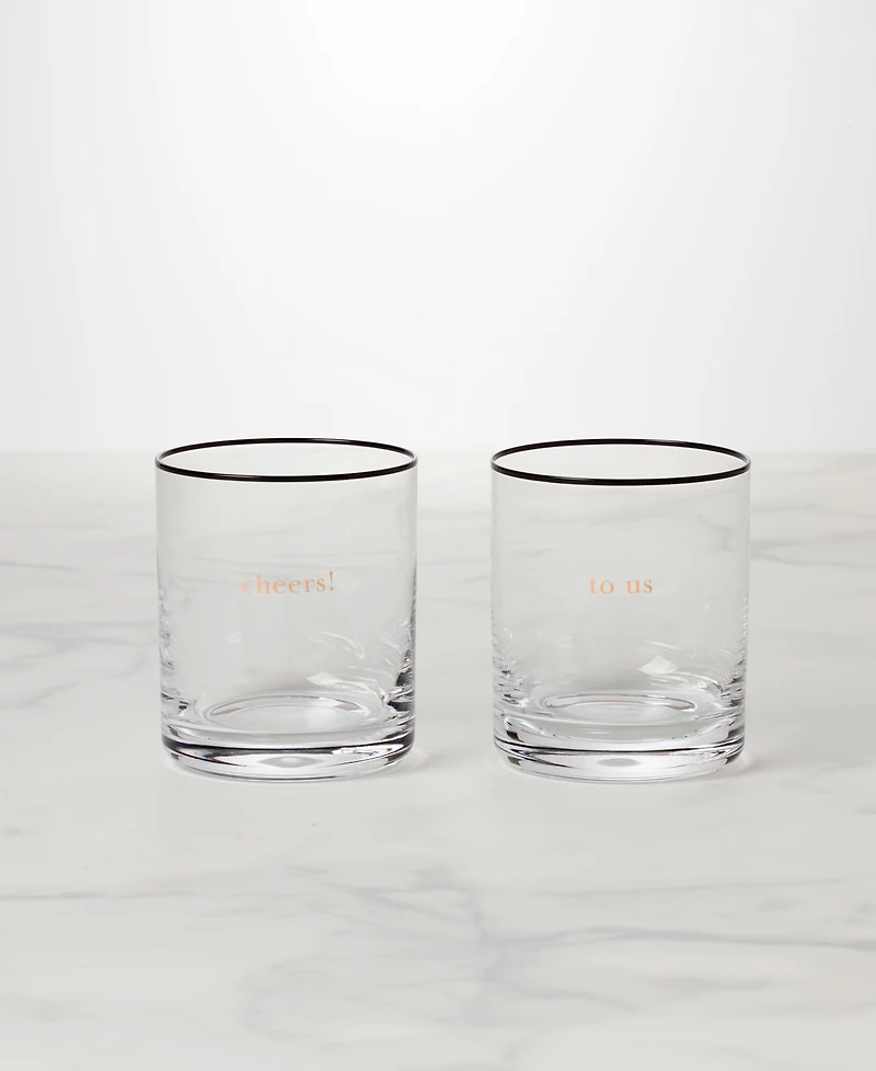 Kate Spade Cheers to Us Double Old Fashioned Glasses Set, 2 Piece