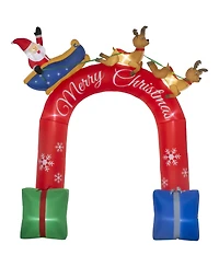 Outsunny 9ft Inflatable Christmas Arch with Built-in Led for Garden Lawn Party