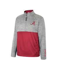 Men's Colosseum Gray Alabama Crimson Tide John Half-Zip Jacket