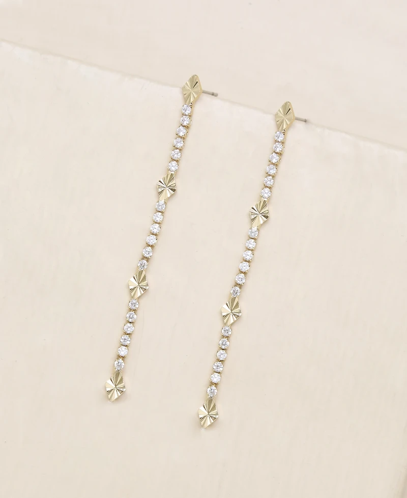Ettika Women's 18k Gold Plated Straight Dangle Earrings