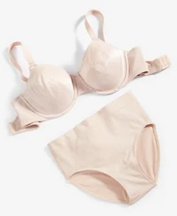 Wacoal Womens Back Appeal Underwire Contour Bra B Smooth Brief Seamless Underwear