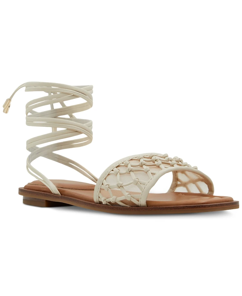 Aldo Women's Seazen Lace-Up Ankle-Tie Flat Sandals