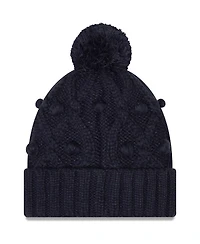 Women's New Era Navy Chicago Bears Toasty Cuffed Knit Hat with Pom