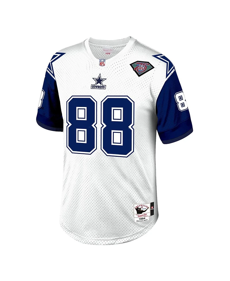 Men's Mitchell & Ness Michael Irvin White, Navy Dallas Cowboys 1994 Authentic Retired Player Jersey