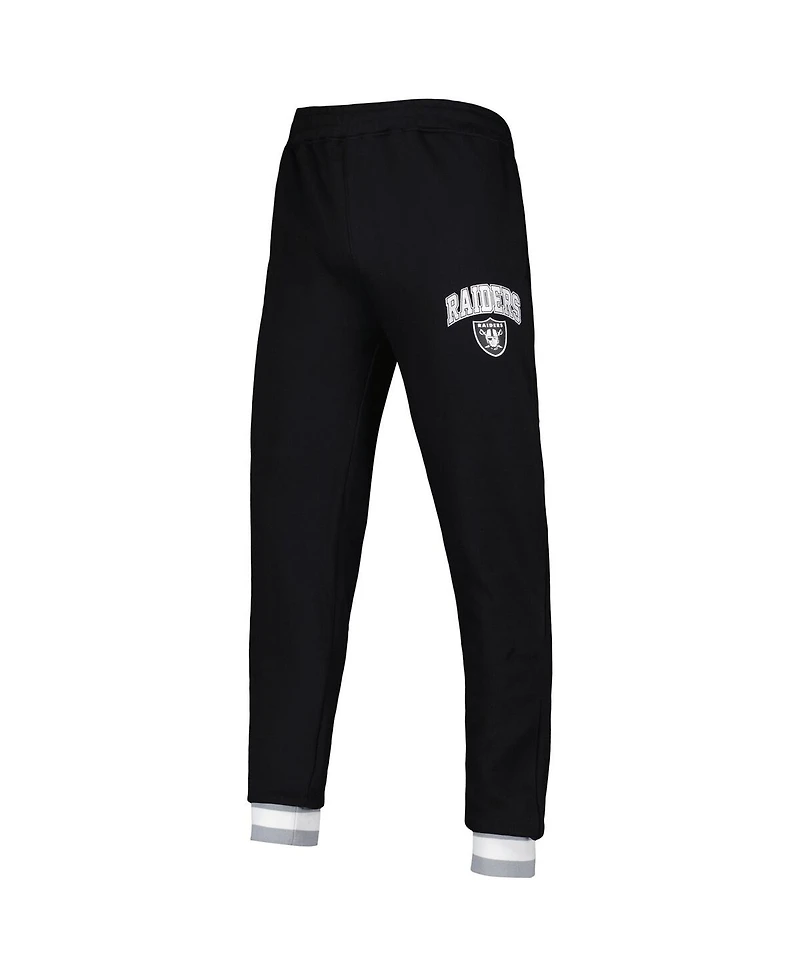 Men's Starter Black Las Vegas Raiders Blitz Fleece Jogger Pants