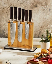 Cuisine::pro Damashiro Emperor Shi Knife Block Set, 7 Piece