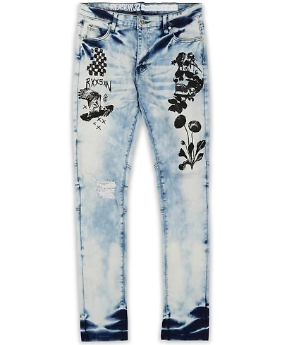Reason Men's Big and Tall Reach Skinny Denim Jeans