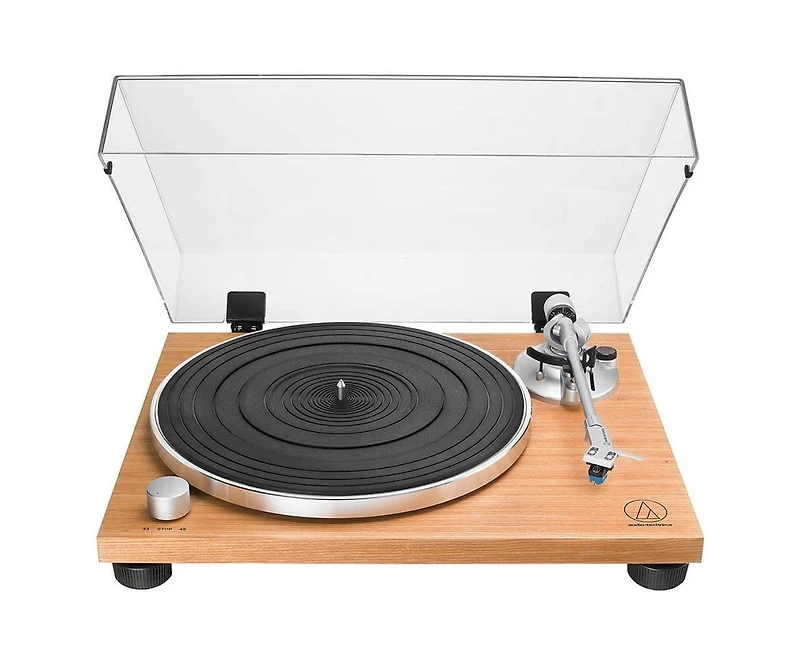 Audio Technica Fully Manual Belt-Drive Turntable- Wood