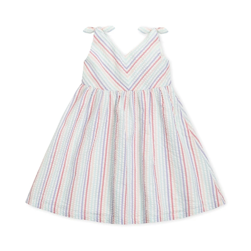 Hope & Henry Girls' Bow Shoulder Swing Dress, Toddler