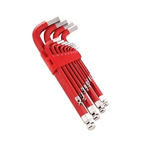 Powerbuilt 13 Piece Sae Long Arm Magnetic Hex Key Wrench Set Red