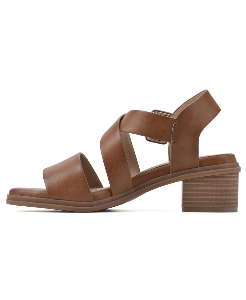 Cliffs by White Mountain Women's Cordovan Stacked Heel Strappy Dress Sandals