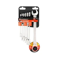 Powerbuilt 7 Piece Metric 100 Tooth Ratcheting Wrench Set