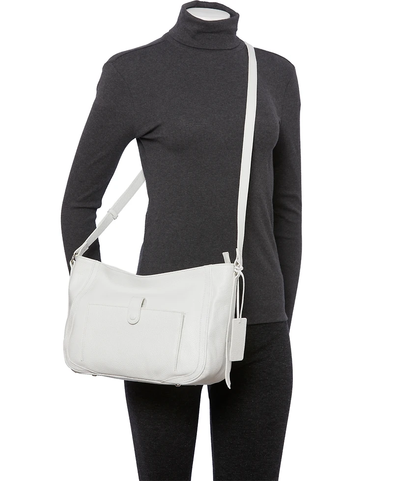 Mancini Women's Pebbled Sophia Crossbody Handbag