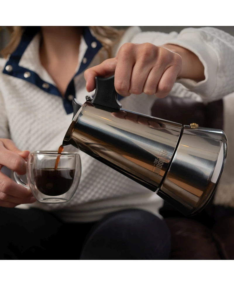 London Sip Stainless Steel Espresso Maker 10-Cup