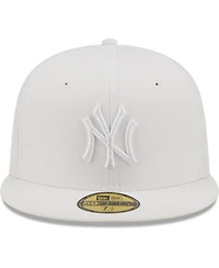 Men's New Era New York Yankees White on White 59FIFTY Fitted Hat