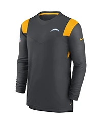 Men's Nike Charcoal Los Angeles Chargers Sideline Tonal Logo Performance Player Long Sleeve T-shirt