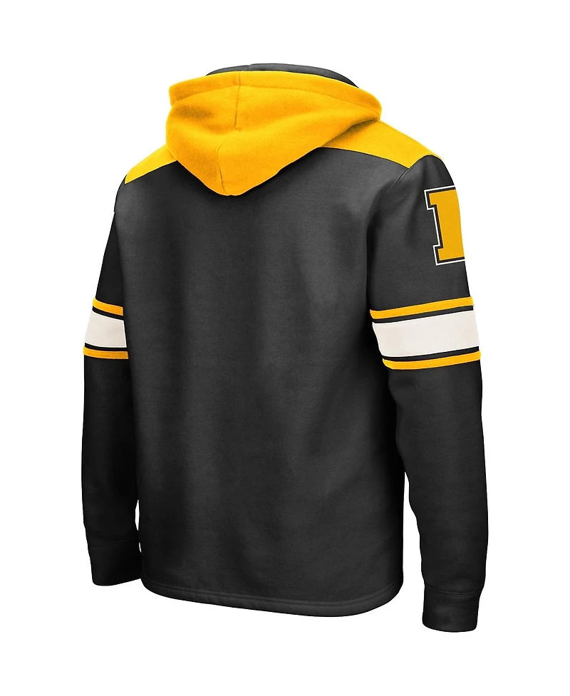 Men's Colosseum Black Iowa Hawkeyes 2.0 Lace-Up Pullover Hoodie