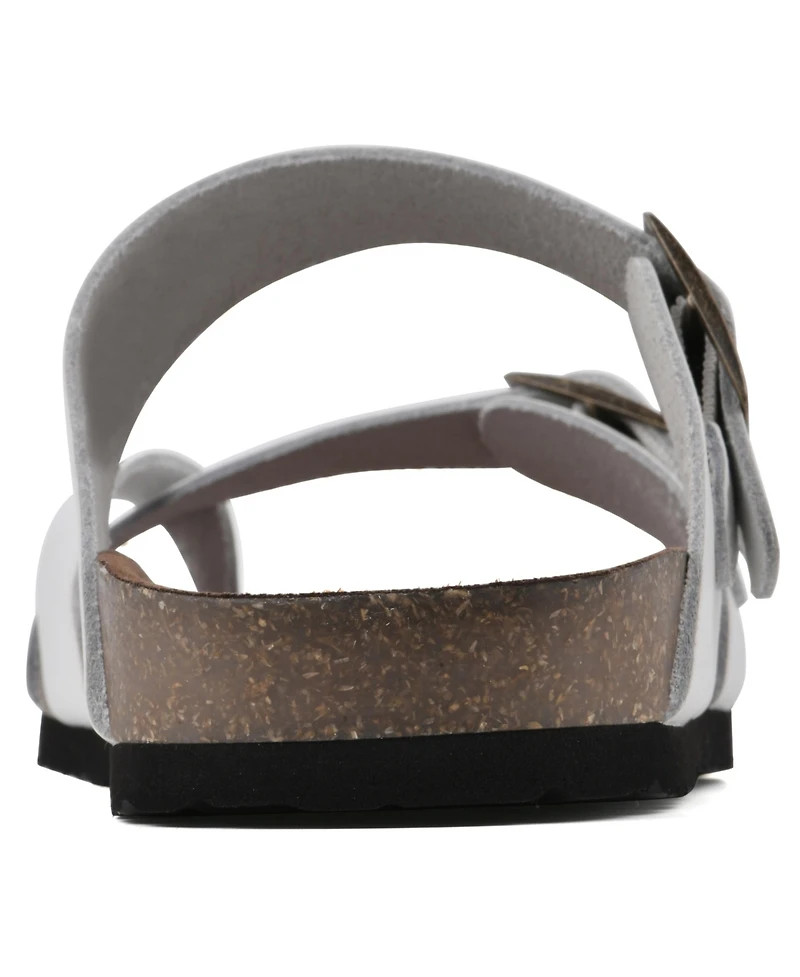 White Mountain Women's Gracie Leather Footbed Sandal