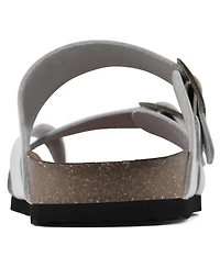 White Mountain Women's Gracie Leather Footbed Sandal
