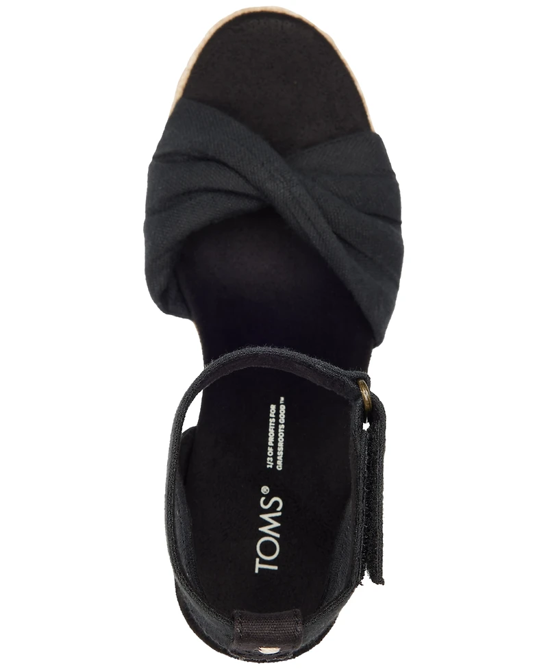 Toms Women's Marisela Twist Platform Espadrille Wedge Sandals