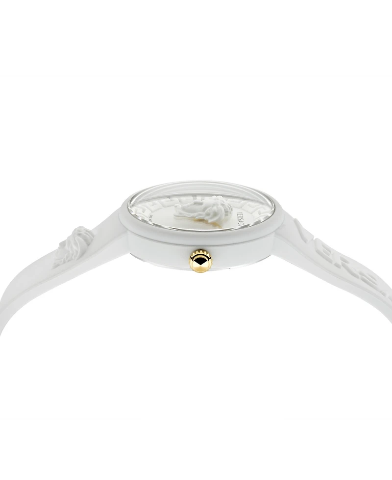Versace Women's Swiss Medusa Pop White Silicone Strap Watch 39mm