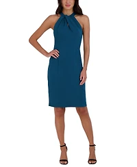 julia jordan Halter-Neck Sleeveless Sheath Dress