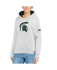 Women's White Michigan State Spartans Big Logo Pullover Sweatshirt