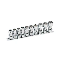 Powerbuilt 10 Piece 3/8 Inch Drive Metric Universal 6 Point Socket Set