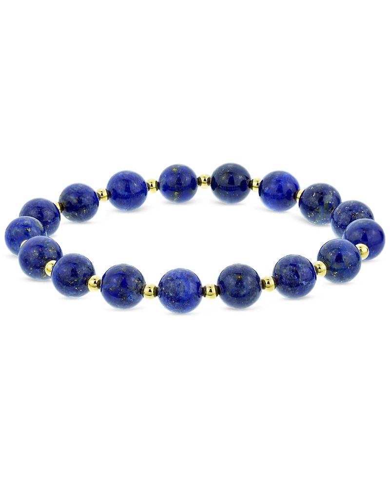2-Pc. Set Jade Bead Bracelet & Matching Drop Earrings 14k Gold (Also Onyx, Tiger Eye, Turquoise, Lapis Lazuli, Rose Quartz)