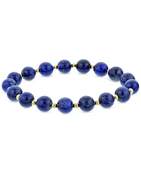 2-Pc. Set Jade Bead Bracelet & Matching Drop Earrings 14k Gold (Also Onyx, Tiger Eye, Turquoise, Lapis Lazuli, Rose Quartz)