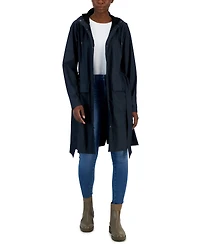 Rains Women's Curve Hooded Belted Waterproof Raincoat