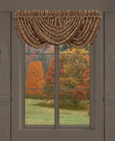 J Queen New York Harvest Moon Waterfall Window Valance, 33" x 49"
