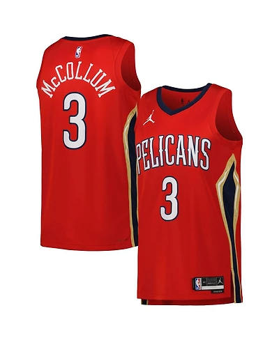 Men's Jordan Cj McCollum Red New Orleans Pelicans Statement Edition Swingman Jersey