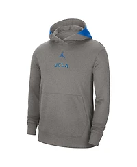 Men's Jordan Heather Gray Ucla Bruins Team Basketball Spotlight Performance Pullover Hoodie