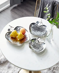 Rosemary Lane Metal Apple Fruit Tray, Set of 3, 9", 11", 13" W