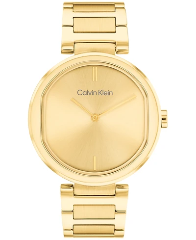 Calvin Klein Women's 2-Hand Gold-Tone Stainless Steel Bracelet Watch 36mm
