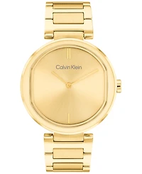 Calvin Klein Women's 2-Hand Gold-Tone Stainless Steel Bracelet Watch 36mm