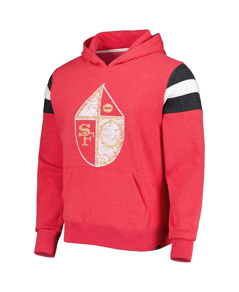 Men's '47 Brand Scarlet San Francisco 49ers Legacy Premier Nico Pullover Hoodie