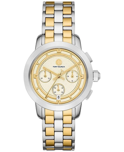 Tory Burch Women's Chronograph Two-Tone Stainless Steel Bracelet Watch 37mm