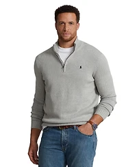 Polo Ralph Lauren Men's Big & Tall Cotton Quarter-Zip Sweater