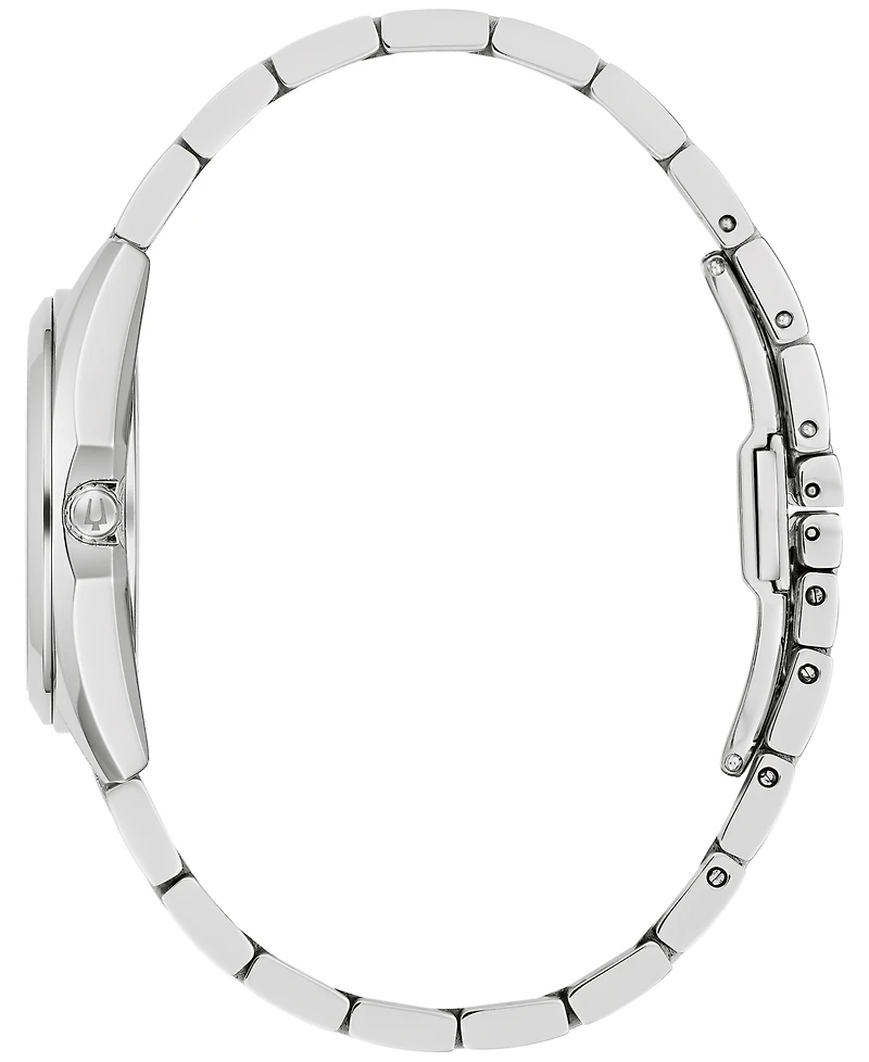Bulova Women's Surveyor Diamond Accent Stainless Steel Bracelet Watch 31mm