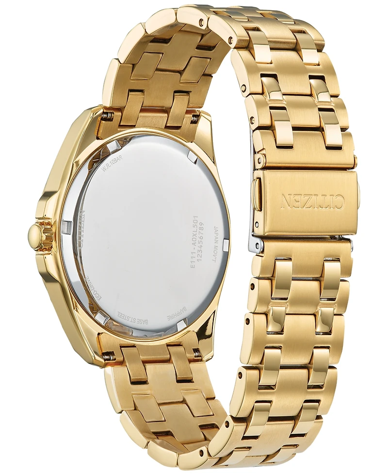 Citizen Eco-Drive Men's Peyten Gold-Tone Stainless Steel Bracelet Watch 41mm
